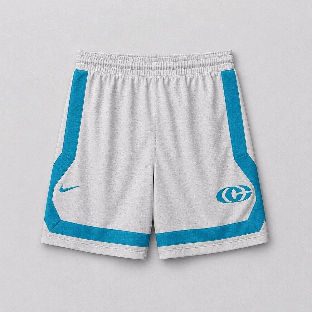 Nike Caitlin Clark Medium White Baltic Blue Basketball Shorts